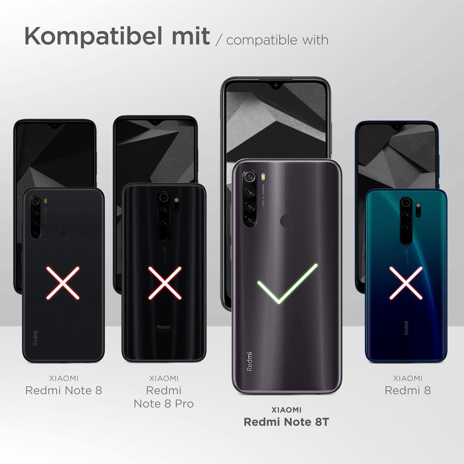 moex Unleash für Xiaomi Redmi Note 8T – Handykette ohne Hülle, schnell abnehmbar mit Karabiner