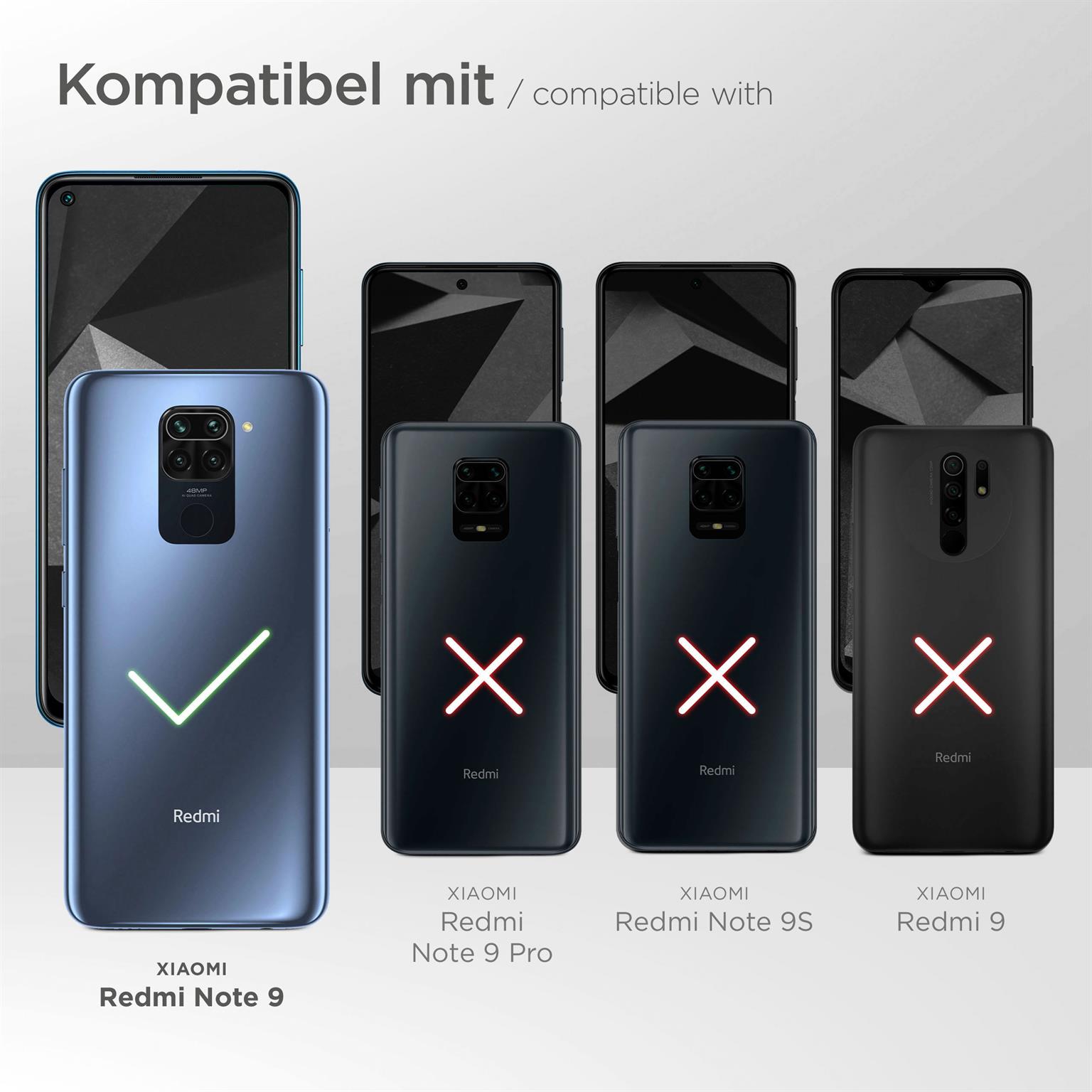 moex Fitness Case für Xiaomi Redmi Note 9 – Handy Armband aus Neopren zum Joggen, Sport Handytasche – Schwarz