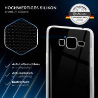 ONEFLOW Clear Case für Samsung Galaxy Grand Prime – Transparente Hülle aus Soft Silikon, Extrem schlank