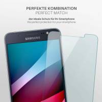 moex ShockProtect Klar für Samsung Galaxy J7 (2016) – Panzerglas für kratzfesten Displayschutz, Ultra klar
