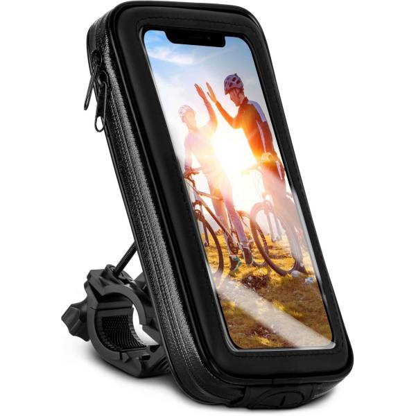 moex TravelCompact für Apple iPhone 12 Pro – Lenker Fahrradtasche für Fahrrad, E–Bike, Roller uvm.