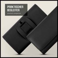 moex Snap Bag für HTC One X Plus – Handy Gürteltasche aus PU Leder, Quertasche mit Gürtel Clip