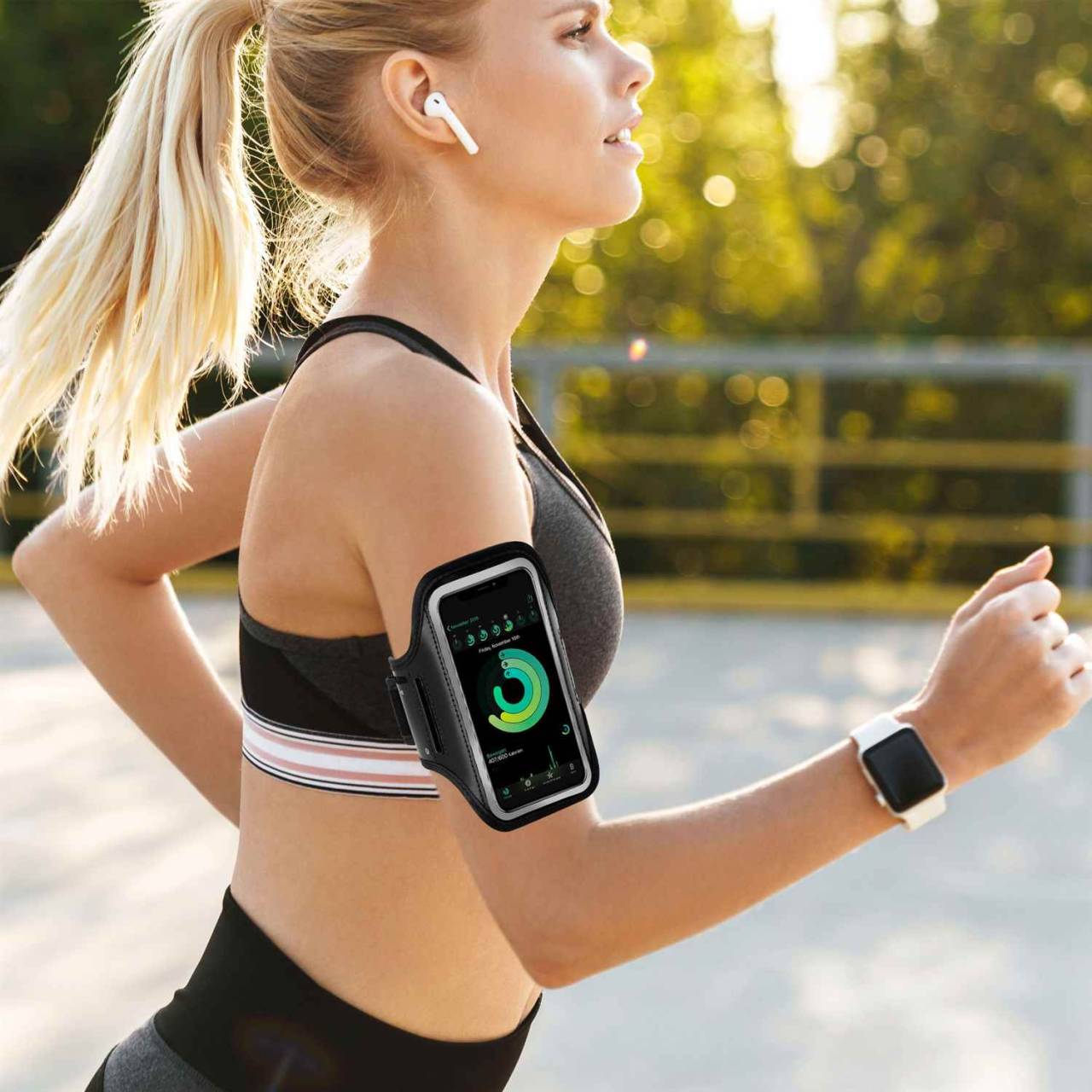 ONEFLOW Workout Case für Huawei Ascend P6 – Handy Sport Armband zum Joggen und Fitness Training