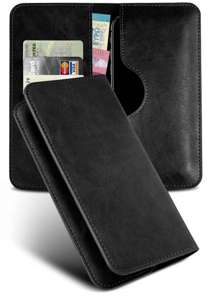 moex Purse Case für Apple iPhone 14 Pro Max – Handytasche mit Geldbörses aus PU Leder, Geld- & Handyfach