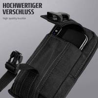 ONEFLOW Survival Case für Samsung Galaxy J5 (2017) – Handy Gürteltasche aus Oxford Nylon mit Karabiner