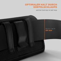 moex Mesh Case für Sony Xperia XZ Premium – Handy Gürteltasche aus Nylon, Quertasche mit Gürtelclip