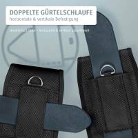 moex Agility Case für LG K41S – Handy Gürteltasche aus Nylon mit Karabiner und Gürtelschlaufe