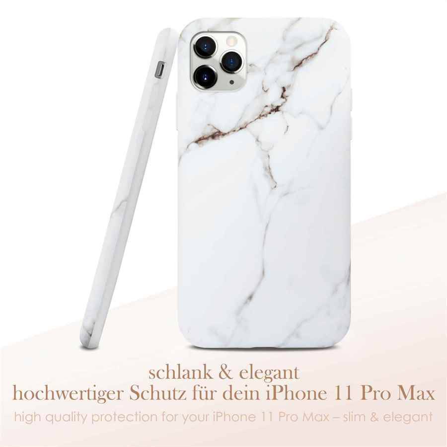 ONEFLOW Sense Case für Apple iPhone 11 Pro Max Designer Hülle aus Silikon, Marmor Muster Handyhülle