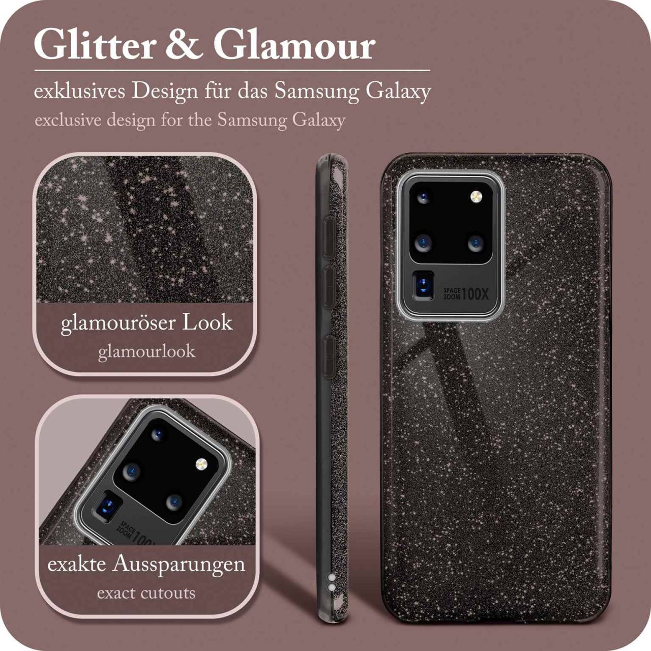 ONEFLOW Glitter Case für Samsung Galaxy S20 Ultra – Glitzer Hülle aus TPU, designer Handyhülle