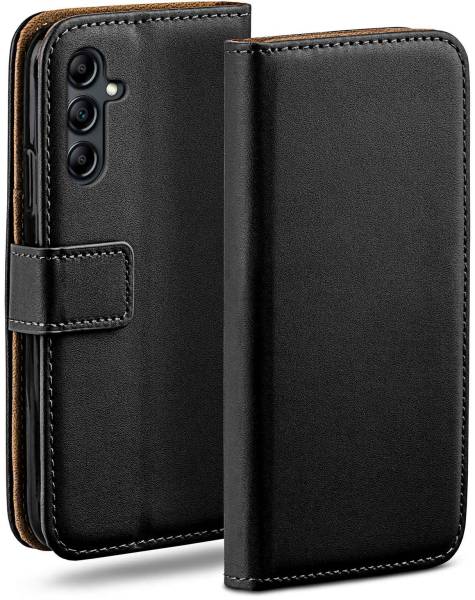 moex Book Case für Samsung Galaxy A14 5G – Klapphülle aus PU Leder mit Kartenfach, Komplett Schutz