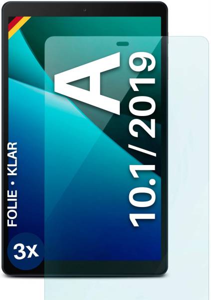 moex FlexProtect Klar für Samsung Tab A 10.1 (2019) – Schutzfolie für zusätzlichen Displayschutz, Ultra klar