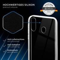 ONEFLOW Clear Case für Samsung Galaxy M20 – Transparente Hülle aus Soft Silikon, Extrem schlank