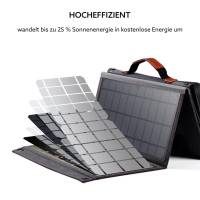 Choetech Reise-Solarladegerät – Faltbares Solar Ladegerät, Solar Ladegerät 36W mit USB-Anschluss