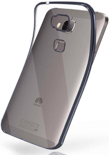 moex Chrome Case für Huawei GX8 – Handy Bumper mit Chrom Rand – Transparente Hülle