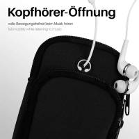 moex Fitness Case für Oppo A91 – Handy Armband aus Neopren zum Joggen, Sport Handytasche – Schwarz