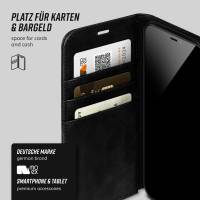 moex Casual Case für Apple iPhone 12 Pro Max – 360 Grad Schutz Booklet, PU Lederhülle mit Kartenfach