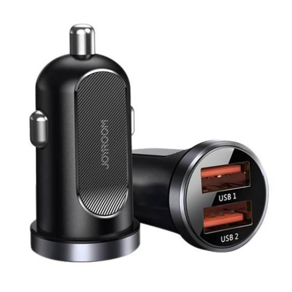 Joyroom C-A09 Mini-Auto-Schnellladegerät 2x USB 30W – einfaches, stilvolles Design und eine geringe Größe