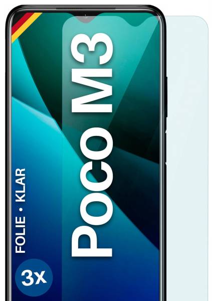 moex FlexProtect Klar für Xiaomi Poco M3 – Schutzfolie für unsichtbaren Displayschutz, Ultra klar