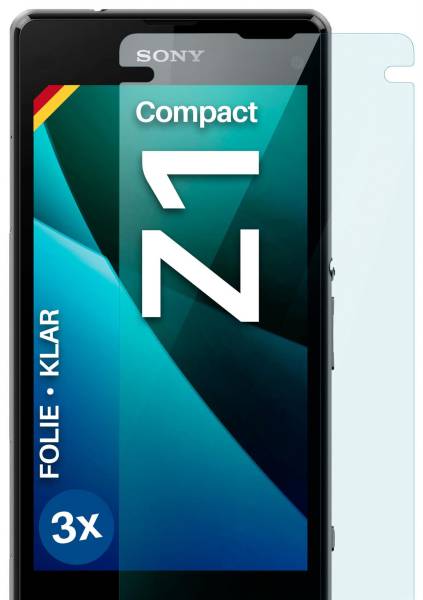 moex FlexProtect Klar für Sony Xperia Z1 Compact – Schutzfolie für unsichtbaren Displayschutz, Ultra klar