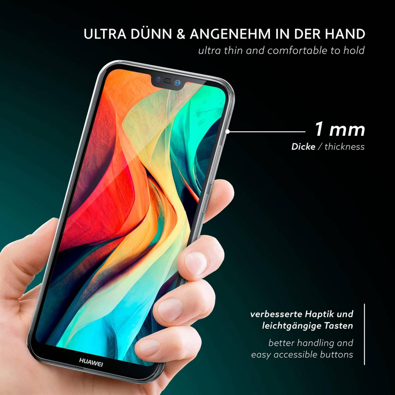 moex Aero Case Huawei P20 Lite durchsichtig aus Silikon