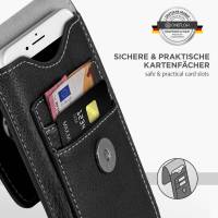 ONEFLOW Zeal Case für HTC One E8 – Handy Gürteltasche aus PU Leder mit Kartenfächern