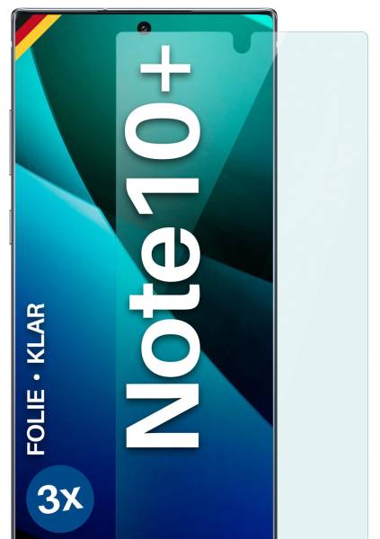moex FlexProtect Klar für Samsung Galaxy Note 10 Plus – Schutzfolie für unsichtbaren Displayschutz, Ultra klar