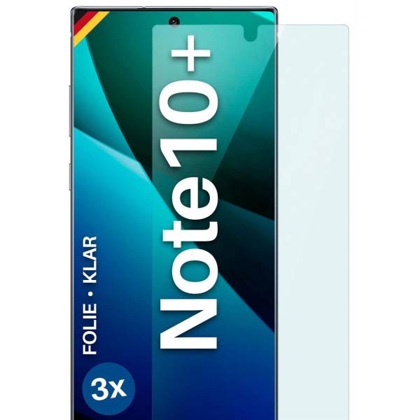 moex FlexProtect Klar für Samsung Galaxy Note 10 Plus – Schutzfolie für unsichtbaren Displayschutz, Ultra klar