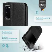 moex Comfort Case für Samsung Galaxy S20 5G – Klapphülle mit Fenster, ultra dünnes Flip Case