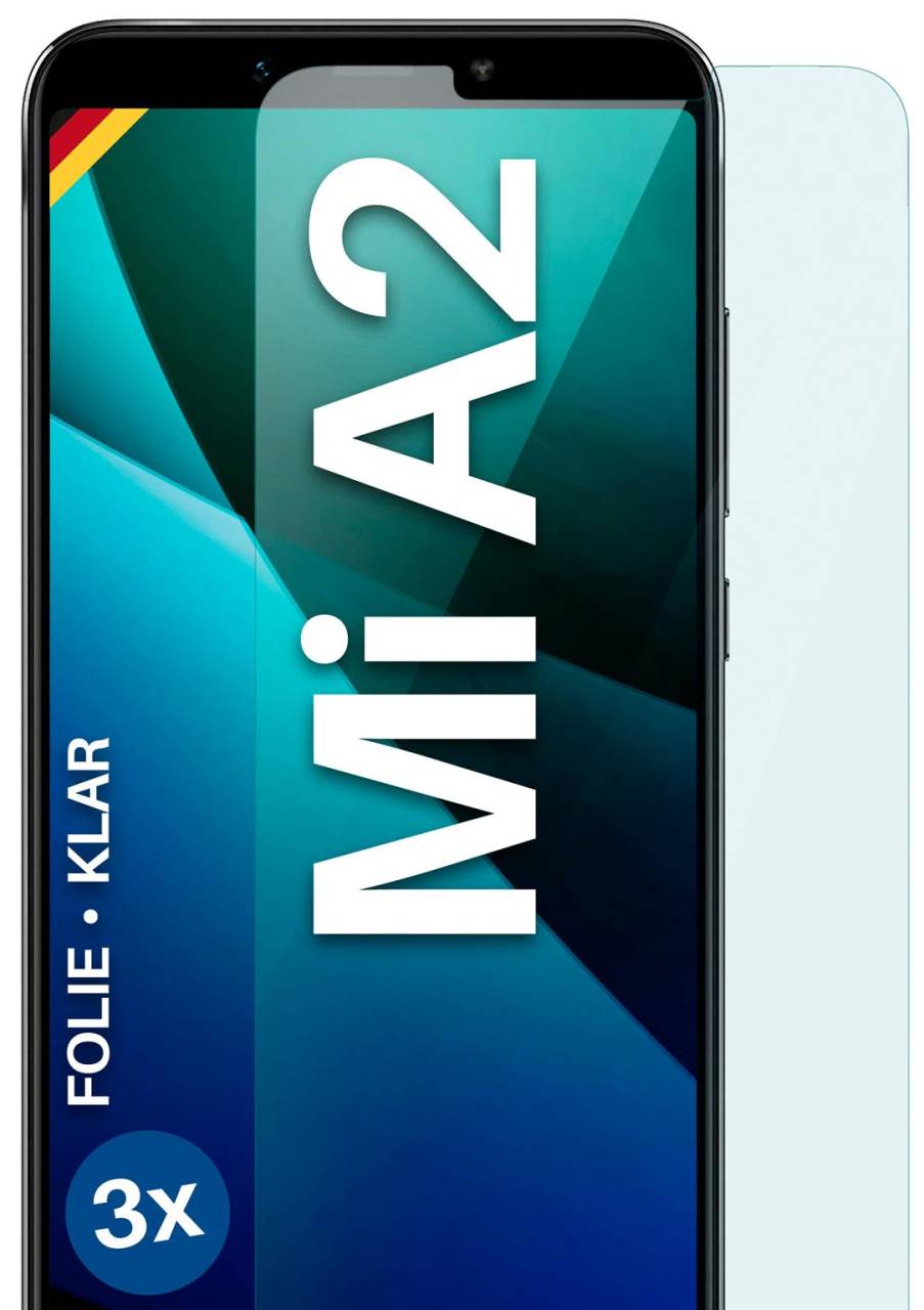 moex FlexProtect Klar für Xiaomi Mi A2 – Schutzfolie für unsichtbaren Displayschutz, Ultra klar