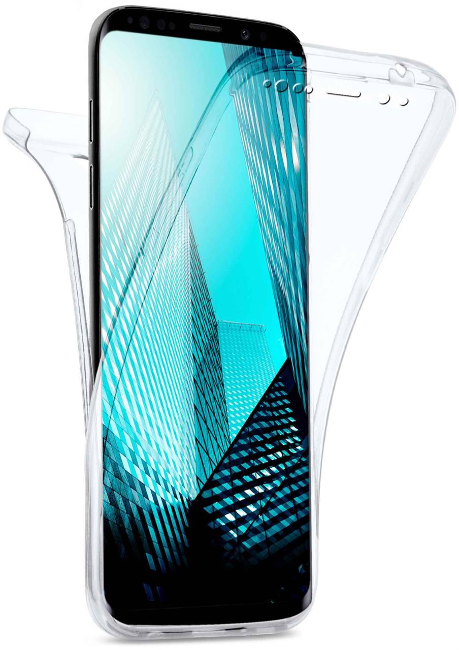 moex Double Case für Samsung Galaxy S9 – 360 Grad Hülle aus Silikon, Rundumschutz beidseitig