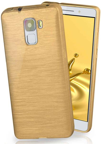 moex Brushed Case für Huawei Honor 7 – Silikon Handyhülle, Backcover in Aluminium Optik