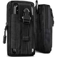 ONEFLOW Survival Case für Samsung Galaxy A10 – Handy Gürteltasche aus Oxford Nylon mit Karabiner