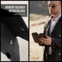 moex Snap Bag für LG V40 ThinQ – Handy Gürteltasche aus PU Leder, Quertasche mit Gürtel Clip
