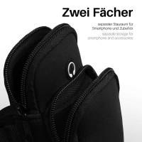 moex Fitness Case für Asus ZenFone Max Pro (M2) – Handy Armband aus Neopren zum Joggen, Sport Handytasche – Schwarz