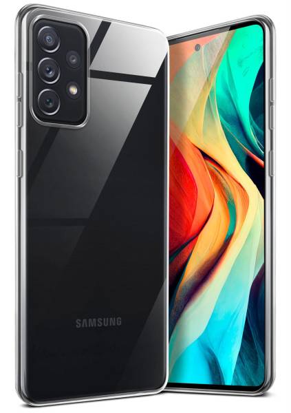 moex Aero Case für Samsung Galaxy A72 – Durchsichtige Hülle aus Silikon, Ultra Slim Handyhülle