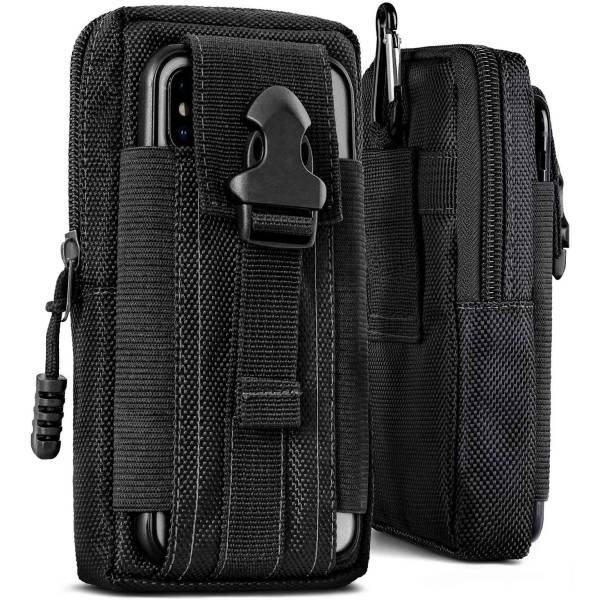 ONEFLOW Survival Case für Xiaomi Redmi Note 11 – Handy Gürteltasche aus Oxford Nylon mit Karabiner