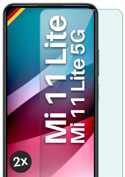 moex ShockProtect Klar für Xiaomi Mi 11 Lite 5G – Panzerglas für kratzfesten Displayschutz, Ultra klar