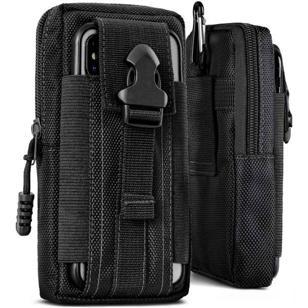 ONEFLOW Survival Case für Motorola Moto G82 5G – Handy Gürteltasche aus Oxford Nylon mit Karabiner