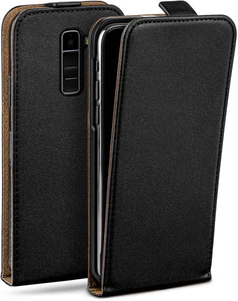 moex Flip Case für LG K7 (2016) – PU Lederhülle mit 360 Grad Schutz, klappbar