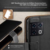 moex Book Case für OnePlus 10 Pro – Klapphülle aus PU Leder mit Kartenfach, Komplett Schutz