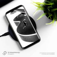 moex Brushed Case für Apple iPhone XS – Silikon Handyhülle, Backcover in Aluminium Optik