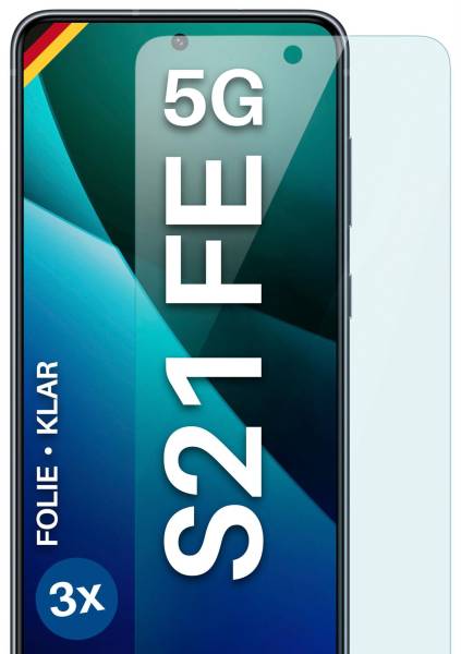 moex FlexProtect Klar für Samsung Galaxy S21 FE 5G – Schutzfolie für unsichtbaren Displayschutz, Ultra klar