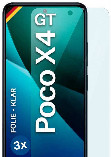 moex FlexProtect Klar für Xiaomi Poco X4 GT – Schutzfolie für unsichtbaren Displayschutz, Ultra klar
