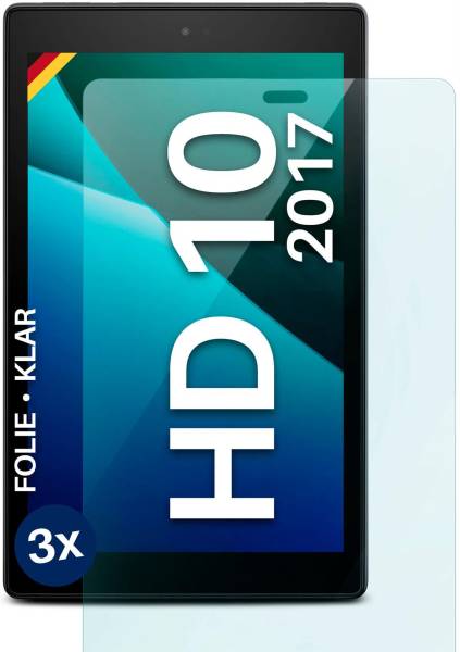 moex FlexProtect Klar für Amazon Fire HD 10 (2017) – Schutzfolie für zusätzlichen Displayschutz, Ultra klar