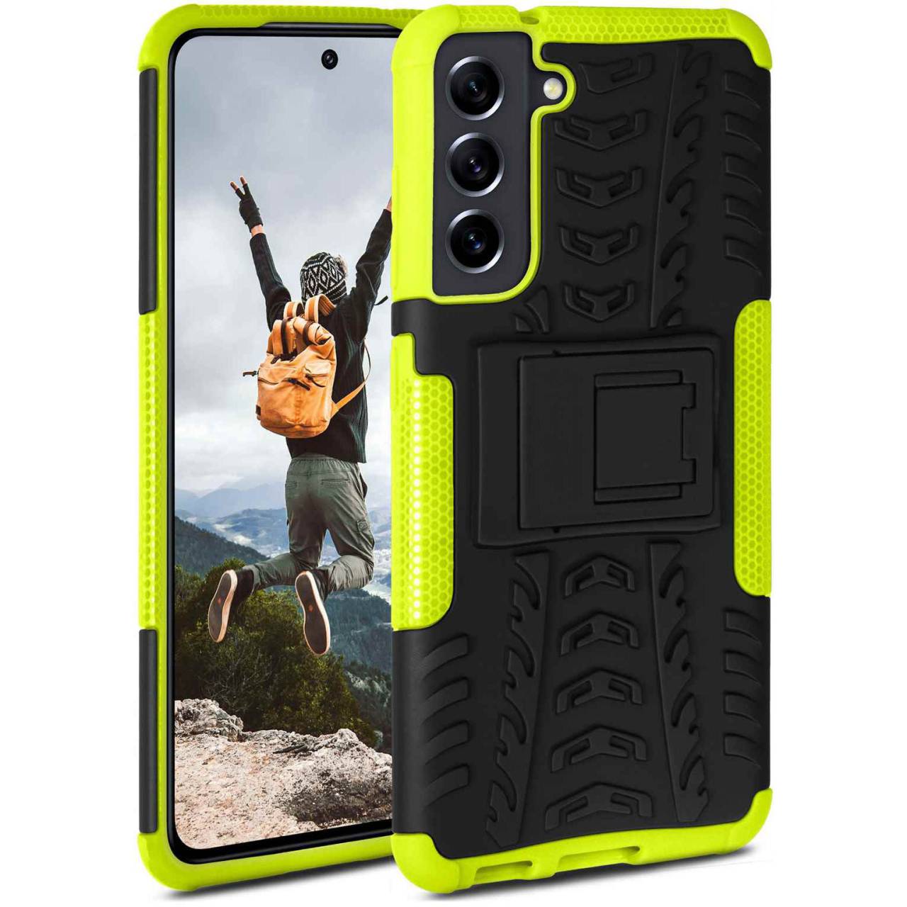 ONEFLOW Tank Case für Samsung Galaxy S21 FE 5G – Stoßfeste Panzer Hülle – Rugged Outdoor Handyhülle