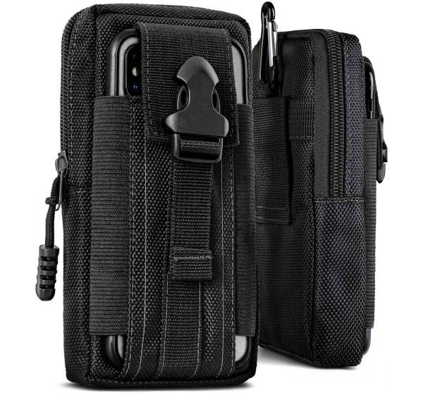 ONEFLOW Survival Case für Motorola Moto G84 5G – Handy Gürteltasche aus Oxford Nylon mit Karabiner