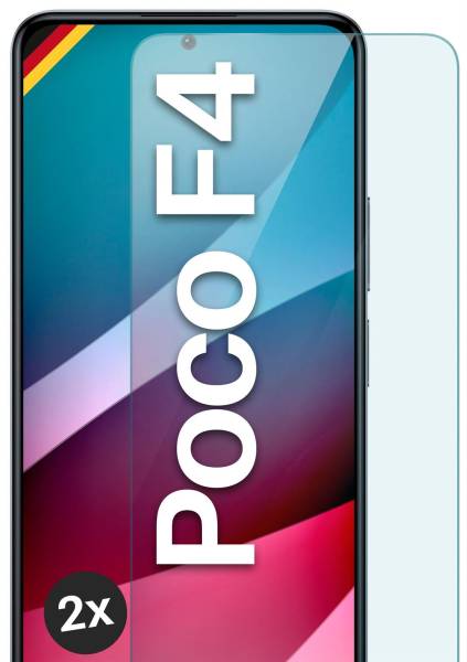 moex ShockProtect Klar für Xiaomi Poco F4 – Panzerglas für kratzfesten Displayschutz, Ultra klar