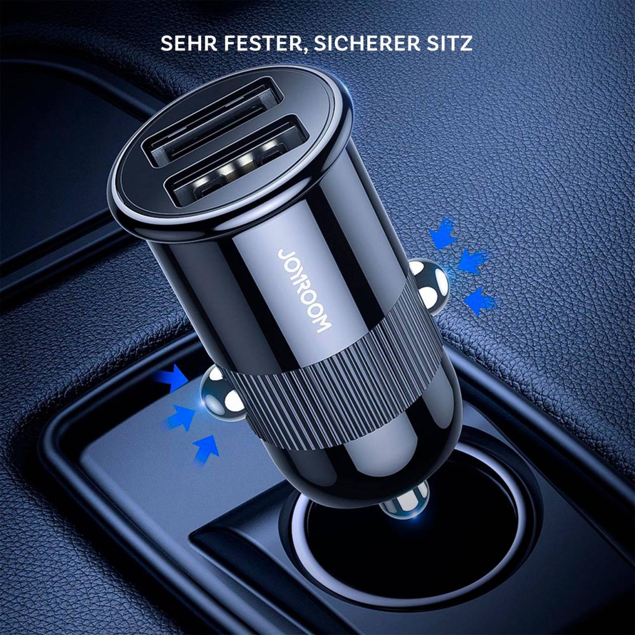 Joyroom Auto Ladegerät - Zigarettenanzünder USB-Ladegerät, Autoladeadapter 2x USB 3.1 A Anschluss, 15W