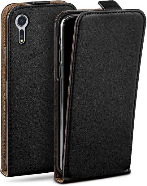 moex Flip Case für Sony Xperia XZs – PU Lederhülle mit 360 Grad Schutz, klappbar