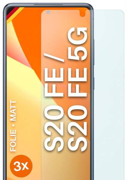 moex FlexProtect Matt für Samsung Galaxy S20 FE 5G – Anti Reflex Schutzfolie für besten Displayschutz, Matt